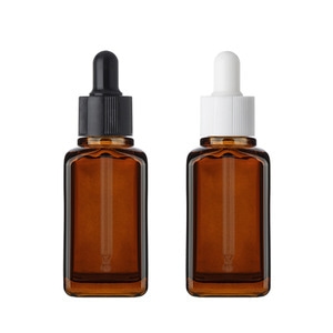 유리 사각 50ml 갈색코팅/일반스포이드(20파이)