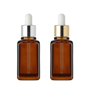 유리 사각 50ml 갈색코팅/금속스포이드(20파이)