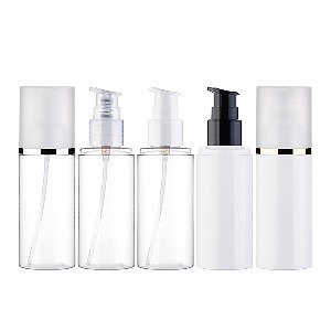 PET OY100ml/에센스펌프/반투명 금속라인캡